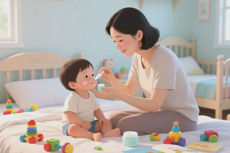 儿童脸上经常起湿疹可以根治吗(图1)