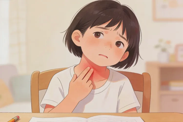 小学生脖子上容易起湿疹能根治吗(图1)