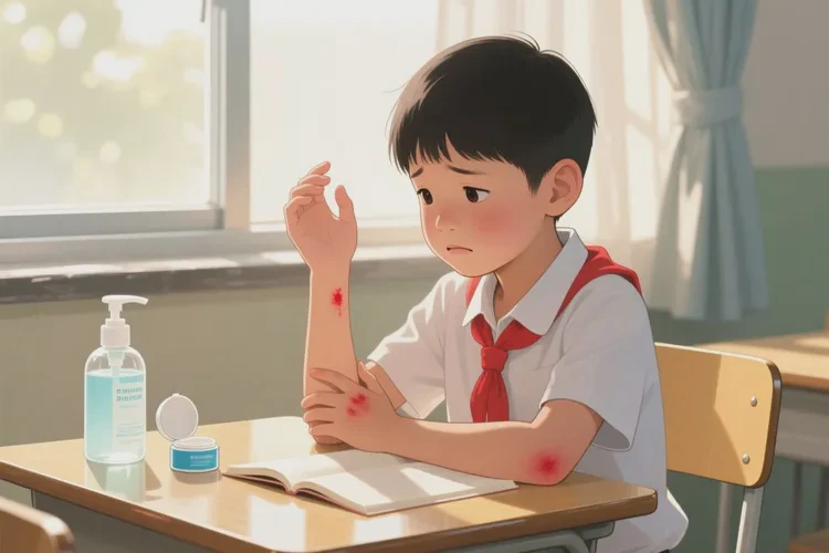 小学生手上偶尔起湿疹能根治吗(图1)