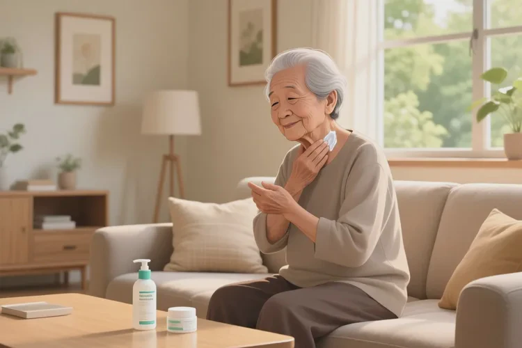 高龄老人脖子出湿疹能根治吗(图1)