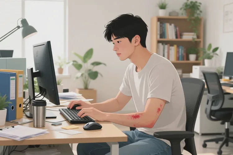 青年人手臂上长湿疹能根治吗(图1)