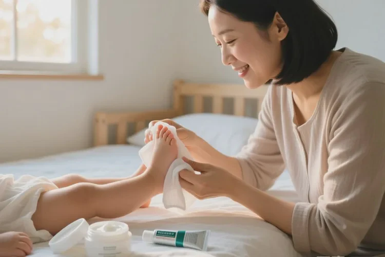 孩子脚上有湿疹能不能治愈(图1)