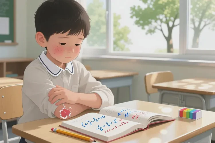 小学生手臂出湿疹能根治吗(图1)