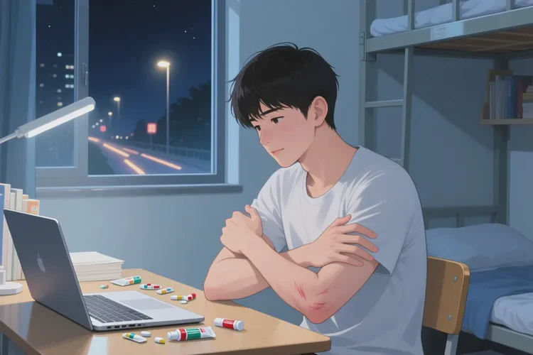 大学生身上经常长湿疹能根治吗(图1)