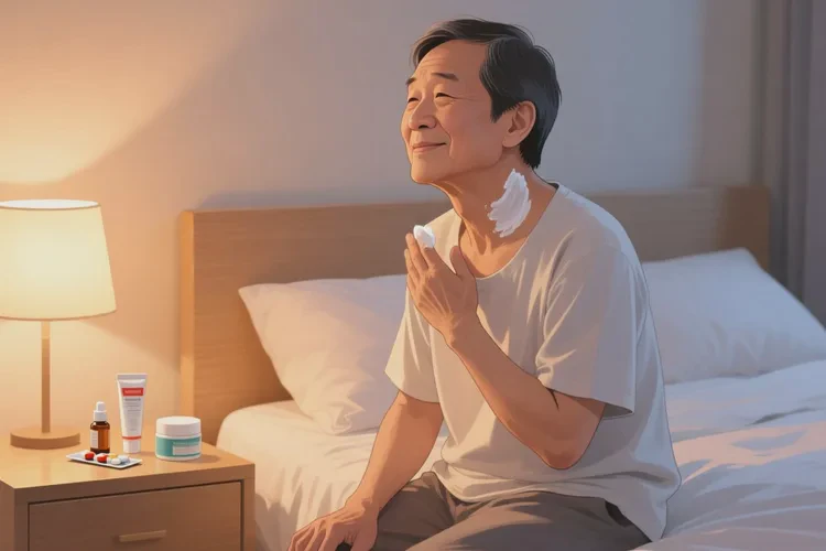 高龄老人脖子起湿疹能根治吗(图1)