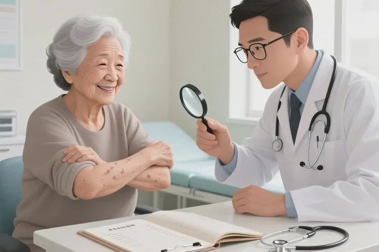 老年人手臂上起湿疹能根治吗(图1)