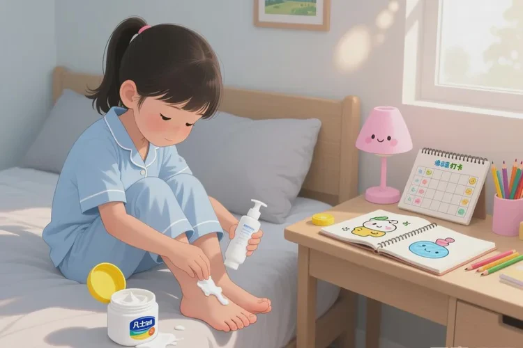 小学生脚上偶尔长湿疹能根治吗(图1)