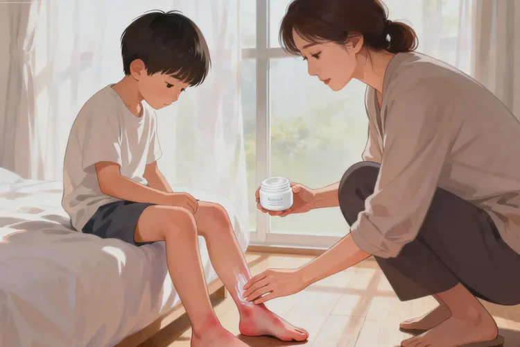 儿童脚上偶尔起湿疹能够根治吗(图1)