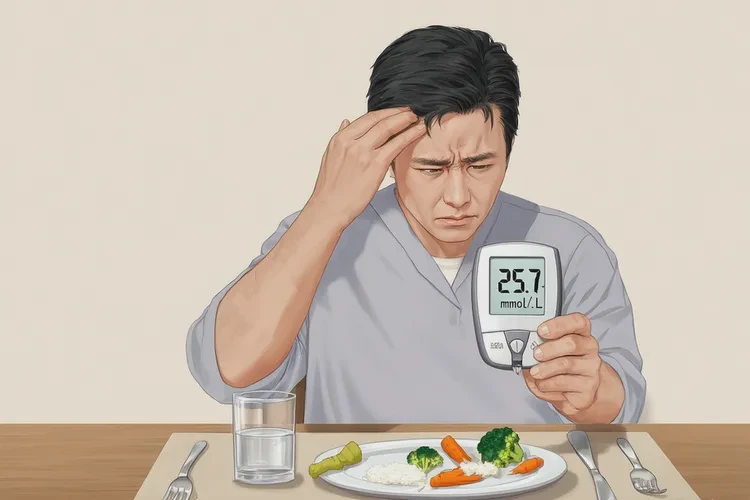 37岁中午血糖25.7是怎么回事(图1)