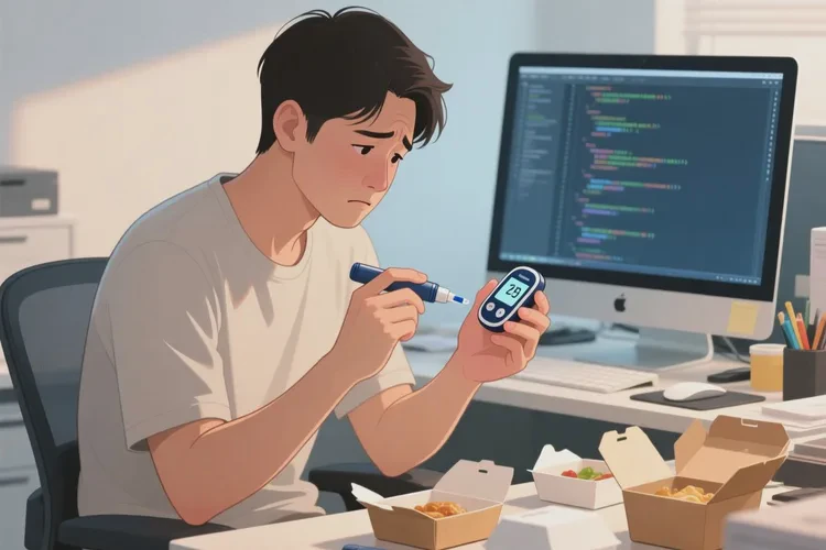 32岁晚餐血糖21.9是怎么回事(图1)