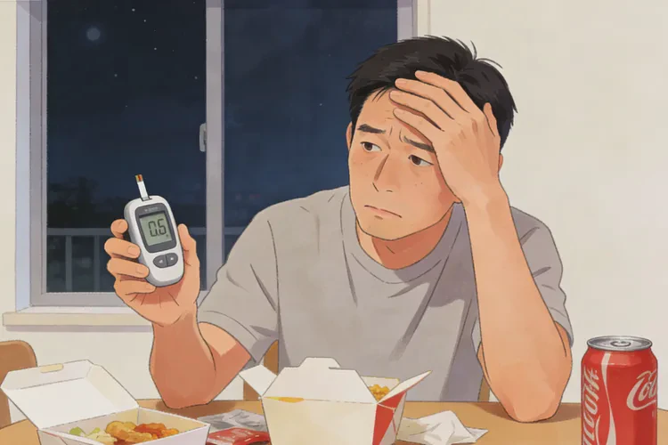 35岁晚餐血糖12点8是怎么回事(图1)