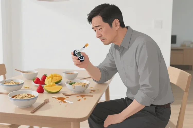 35岁晚餐血糖21.8是怎么回事(图1)