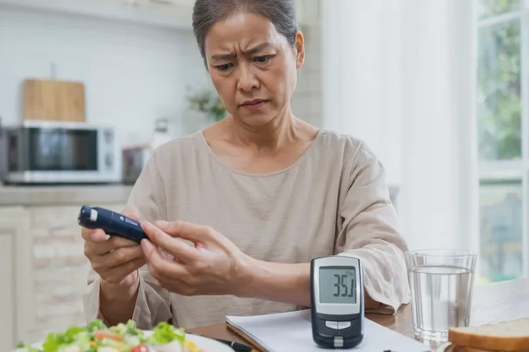 43歲中餐血糖12點(diǎn)8是怎么回事(圖1)