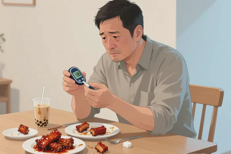 36歲晚餐血糖23.3是怎么回事(圖1)