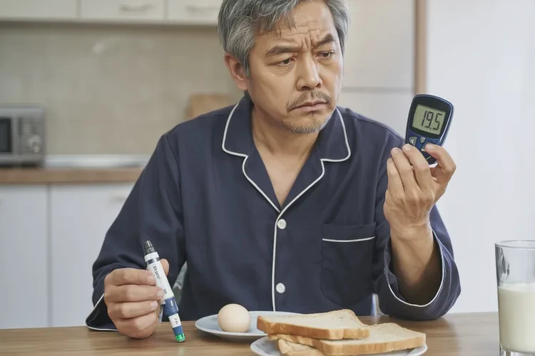 44岁早餐血糖19.5是怎么回事(图1)