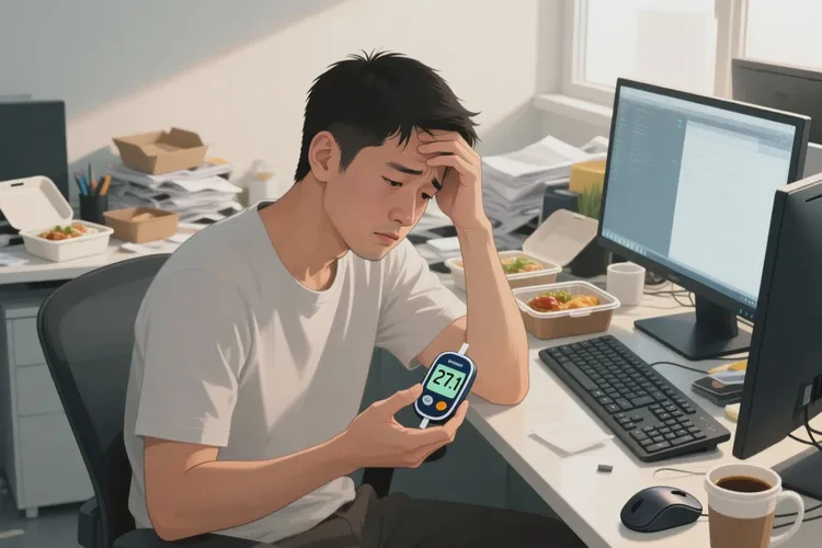 37歲晚餐血糖27.1是怎么回事(圖1)