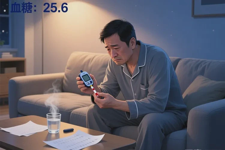 37岁晚上血糖25.6是怎么回事(图1)