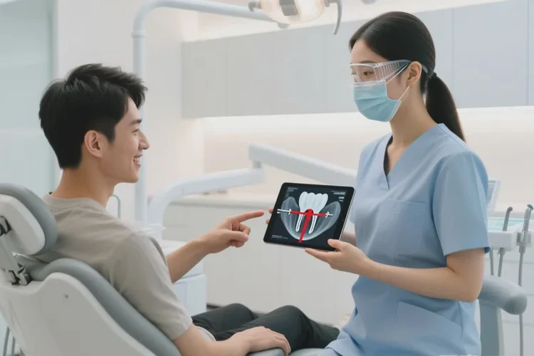 正畸牙齒打骨釘?shù)奈：?圖4)