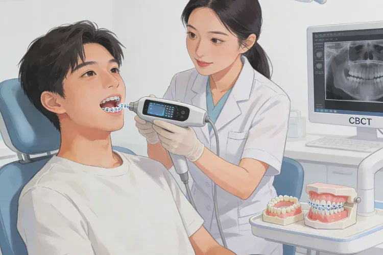 正畸的牙齒發(fā)現(xiàn)有松動(圖2)