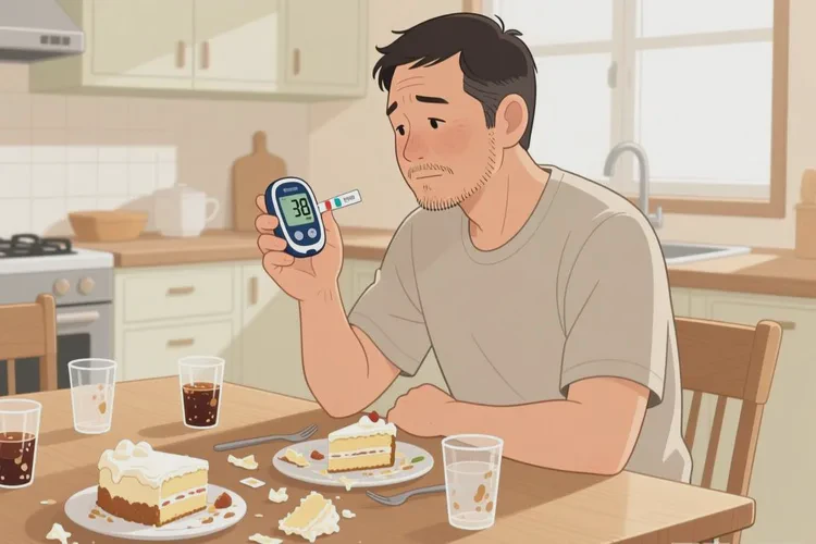 38歲晚餐血糖24.4是怎么回事(圖1)