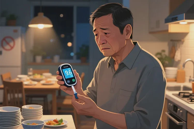 37歲晚餐血糖9點(diǎn)6是怎么回事(圖1)