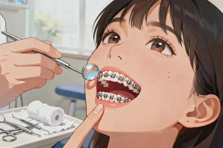 正畸皮筋拽的牙齒松動(dòng),摘掉皮筋后還(圖1)