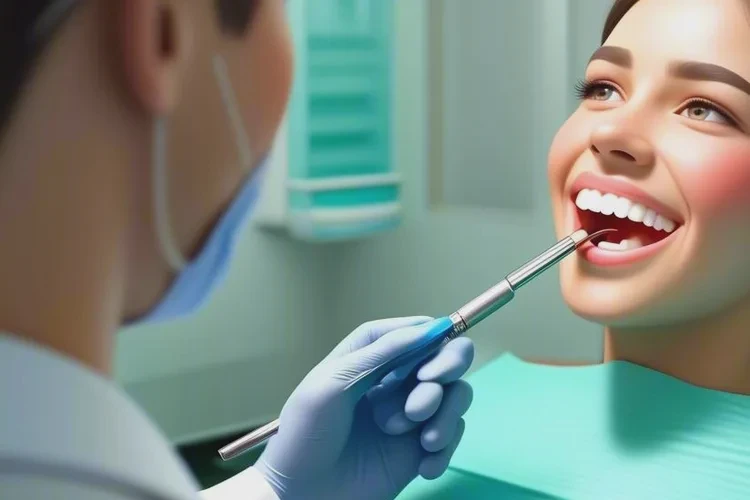 牙齒正畸的金屬牙冠粘里面(圖2)