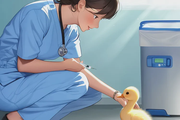 给鸭子打疫苗(图2)