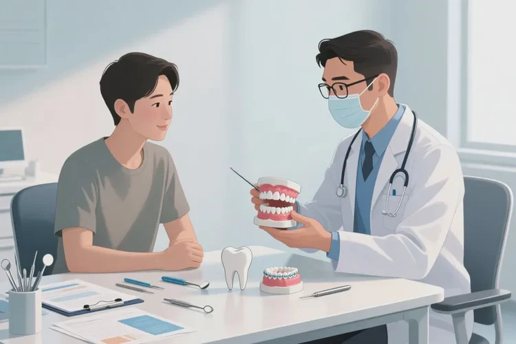 正畸有一顆牙齒松動(圖4)