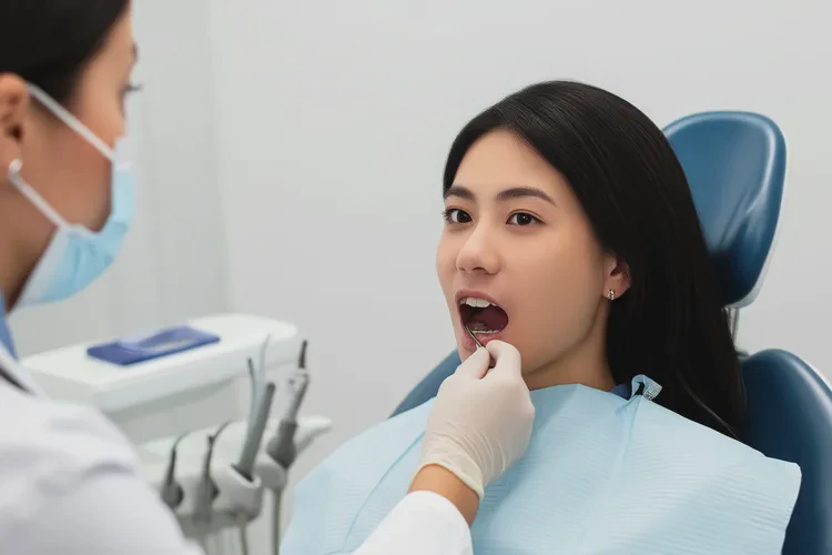 正畸過程中牙齒松動牙根斷了一半(圖1)