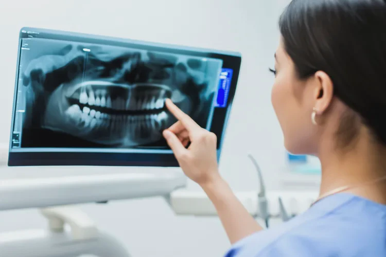 正畸過程中牙齒松動牙根斷了一半(圖2)