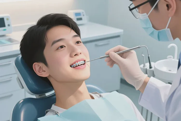 正畸牙齒搖晃咯吱響(圖1)