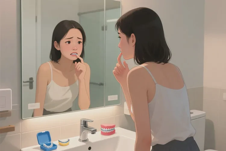 正畸過程中牙齒松動牙根斷了(圖1)