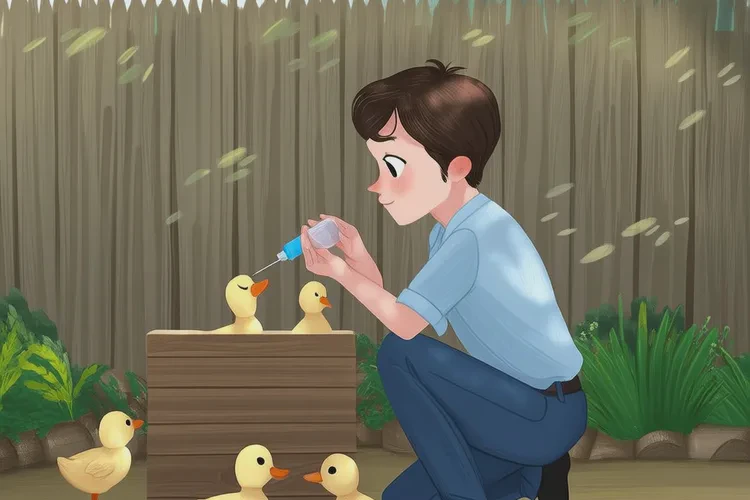 给鸭子打疫苗(图1)