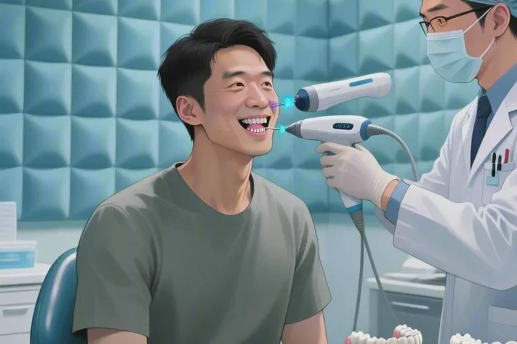 正畸完成了,牙齒還是有點(diǎn)凸(圖2)