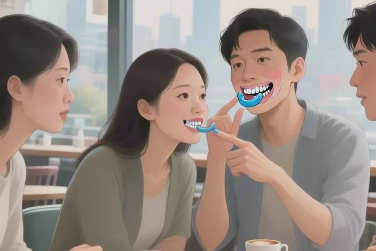 正畸完成了,牙齒還是有點(diǎn)凸(圖4)