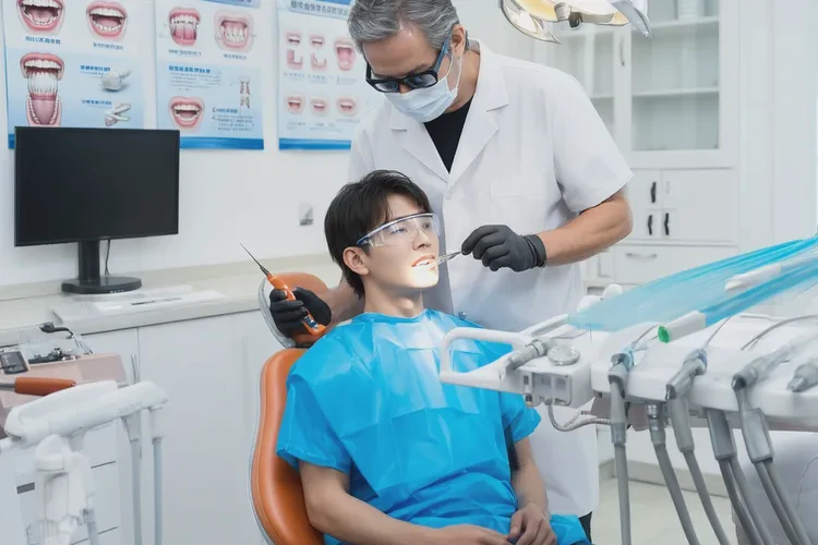 正畸過程中有一顆牙齒松動(dòng)(圖1)