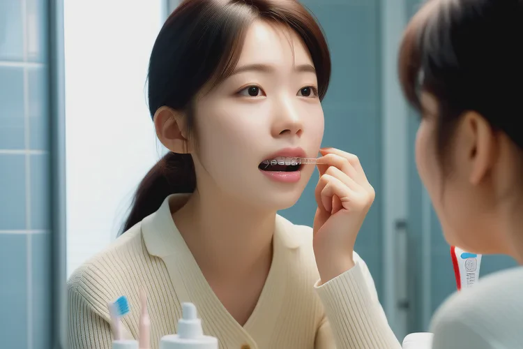 牙齒正畸皮筋拉門(mén)牙(圖1)