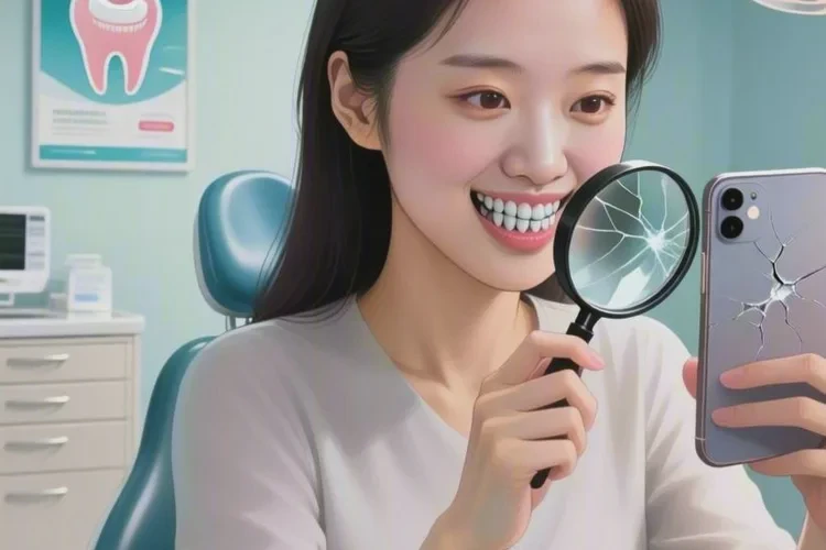 正畸以后牙齒表面有裂紋(圖1)