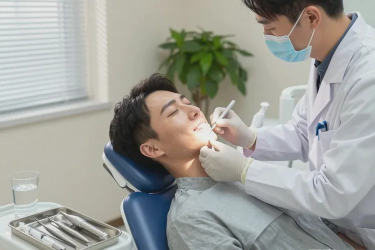 正畸后牙齒一邊高一邊低(圖2)