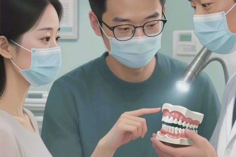 正畸過后牙齒上殘留的膠(圖4)