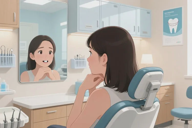 正畸后牙齒還是不齊(圖1)