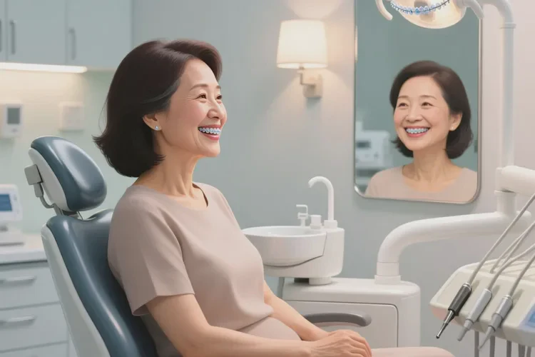 42歲正畸 牙齒松動(dòng)(圖1)