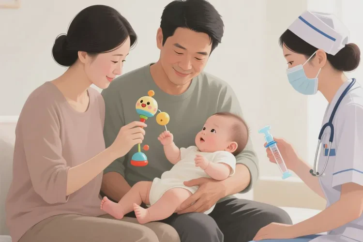 宝宝打疫苗时动了(图2)