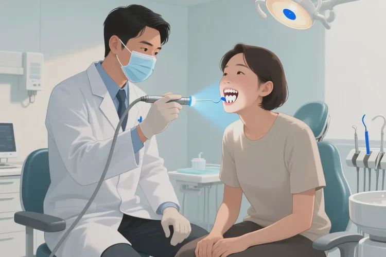 牙齒正畸六號牙上藍色的是什么(圖2)