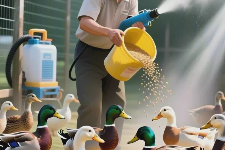 鸭打完疫苗浑身发抖(图4)