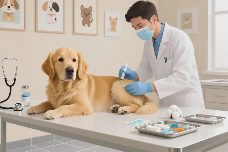 狗狗打完疫苗3天洗澡(圖1)