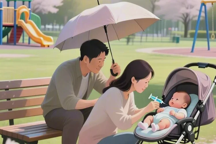 一个月的宝宝打疫苗后(图4)