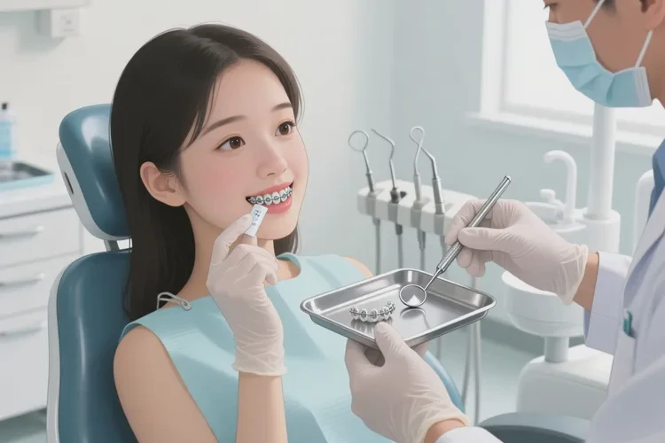 正畸牙齒鋼絲從牙槽里跑出來(圖1)