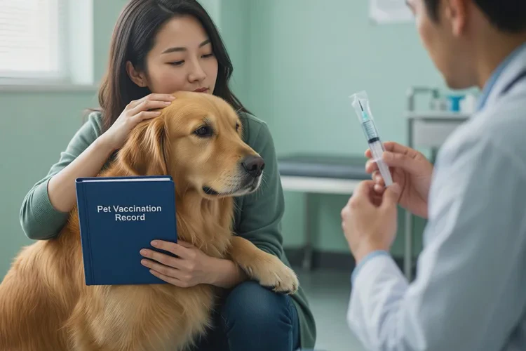 狗狗打疫苗前后(图1)